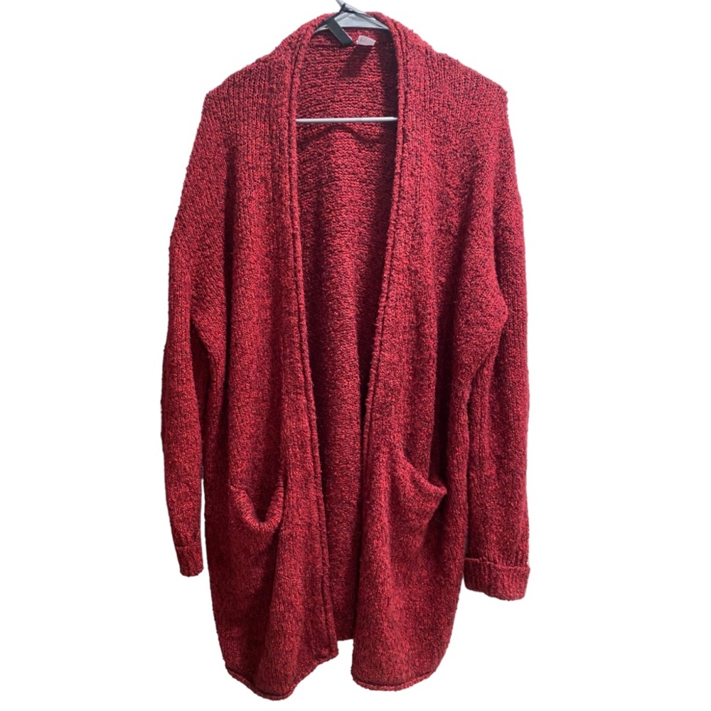 Women’s Divided H&M size Large‎ Open Front Cardigan Red/Burgundy
